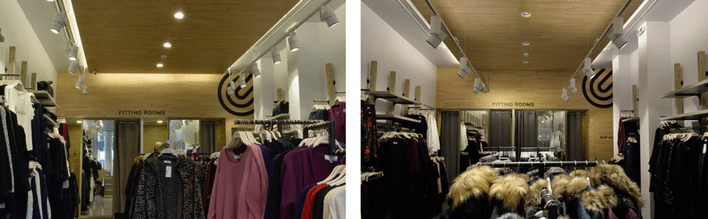 Before and after in Lighting Retrofitting project
